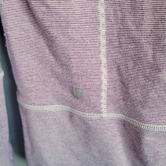 Lululemon Dewberry/Purple Microstripe In Stride  track jacket size 6 - Picture 4 of 5